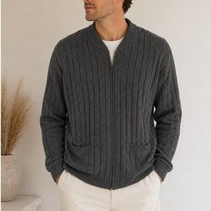 Vintage 90s Norterhn Isles Zip Knit Cardigan Grannycore Cottagecore Grandpacore